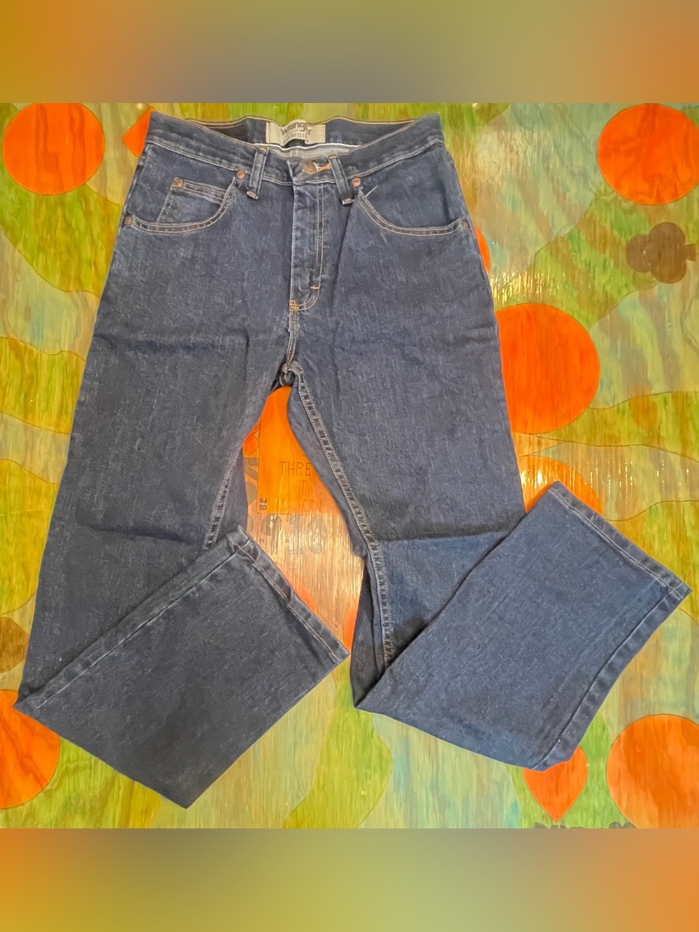 Mens Jeans Wrangler Authentic 10ZM100ID Denim Tag Size 28 x 30 Blue Pull On